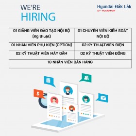 THÔNG BÁO TUYỂN DỤNG